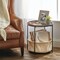 mDesign Steel Single Drawer Side Table and Basket Storage Unit